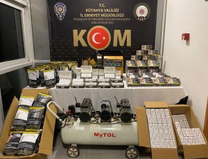 39 kaçak cep telefonu ve 34 bin makaron ele geçirildi