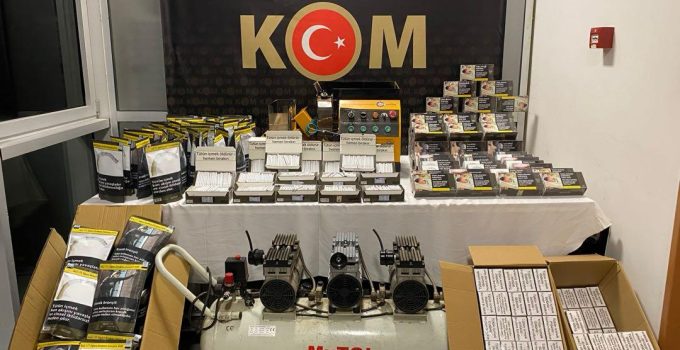 39 kaçak cep telefonu ve 34 bin makaron ele geçirildi