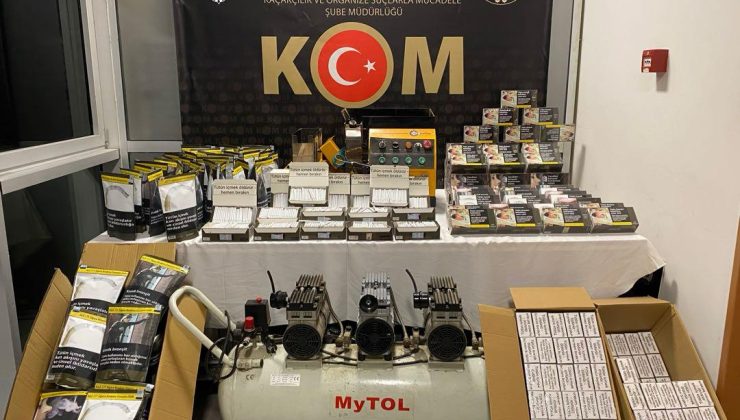 39 kaçak cep telefonu ve 34 bin makaron ele geçirildi