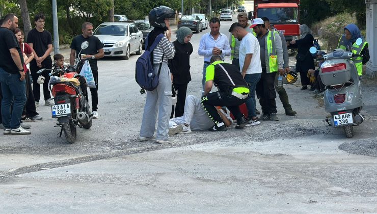 OTOMOBİL İLE MOTOSİKLET ÇARPIŞTI: YARALI SÜRÜCÜ HASTANEYE KALDIRILDI