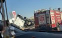 TIR akaryakıt istasyonuna daldı