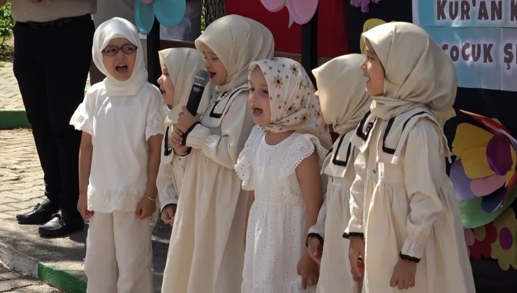 Selimiye Yaz Kur’an Kursu’nda miniklerin gösterisine büyük ilgi