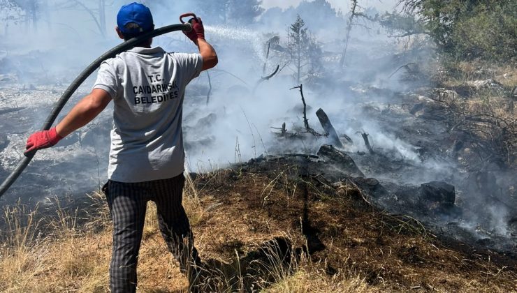 Çavdarhisar’da orman yangını: Havadan ve karadan müdahale sürüyor