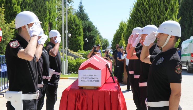 Görevi başında vefat eden polis memuru memleketi Gediz’e uğurlandı