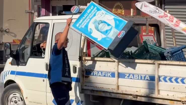 Tavşanlı’da zabıta ekiplerinden kaldırım işgaline geçit yok