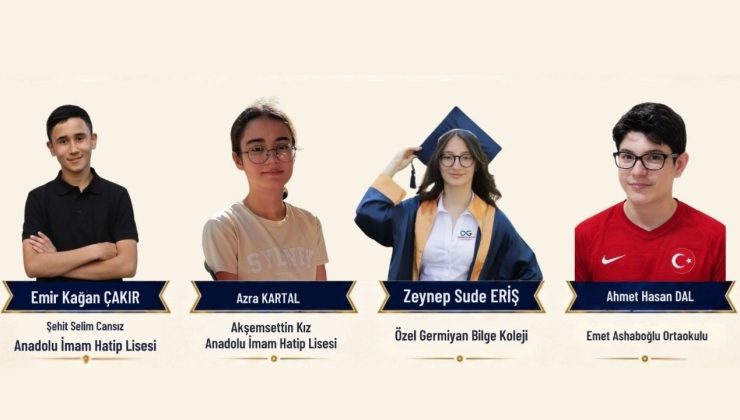 Kütahyalı 4 öğrenci LGS’de 500 tam puan aldı