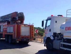 Biçerdöverde çıkan yangın söndürüldü