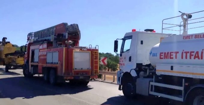 Biçerdöverde çıkan yangın söndürüldü