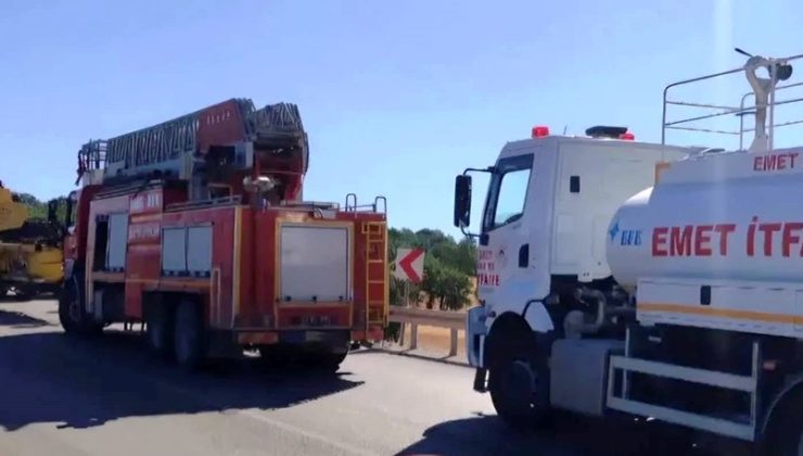 Biçerdöverde çıkan yangın söndürüldü