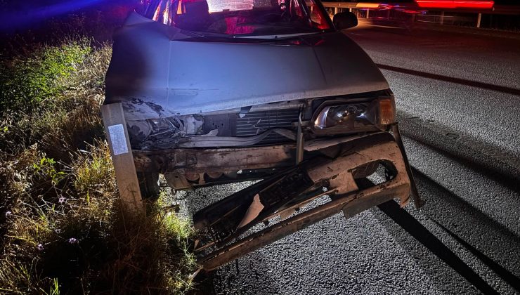 Kontrolden çıkan otomobil bariyerlere çarptı: 1 yaralı