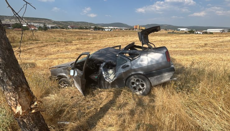 KONTROLDEN ÇIKAN OTOMOBİL TAKLA ATTI: 1 YARALI