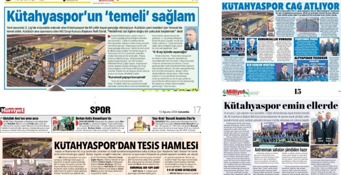 KÜTAHYASPOR MODELİ ULUSAL BASINDA MANŞETLERİ SÜSLEDİ..!