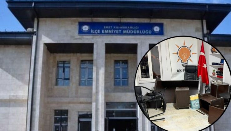 Emet’te AK Parti İlçe Başkanlığı’na saldırının şüphelisi yakalandı