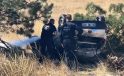 Otomobil takla attı, sürücü yara almadan kurtuldu