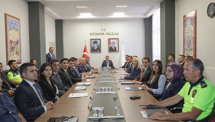 Kütahya’daki güvenlik ve asayiş çalışmaları ele alındı