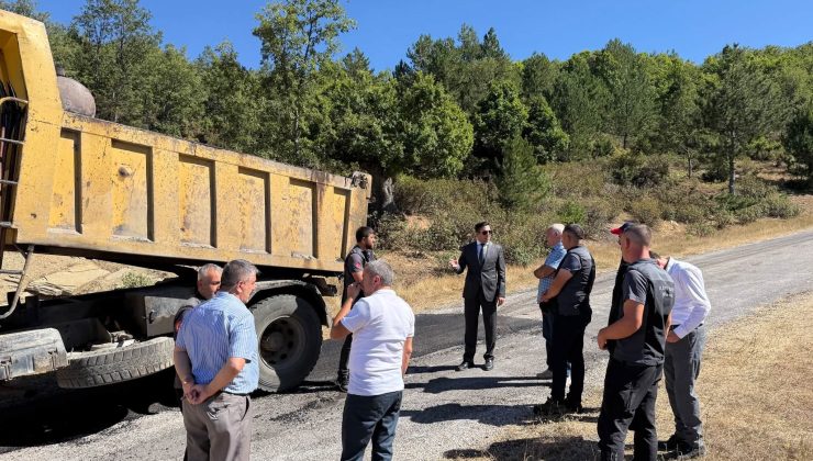 Şaphane’nin Değirmendere köyü yolunda bakım ve onarım çalışması