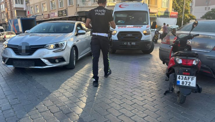 Otomobil ile çarpışan motosikletin sürücüsü yaralandı