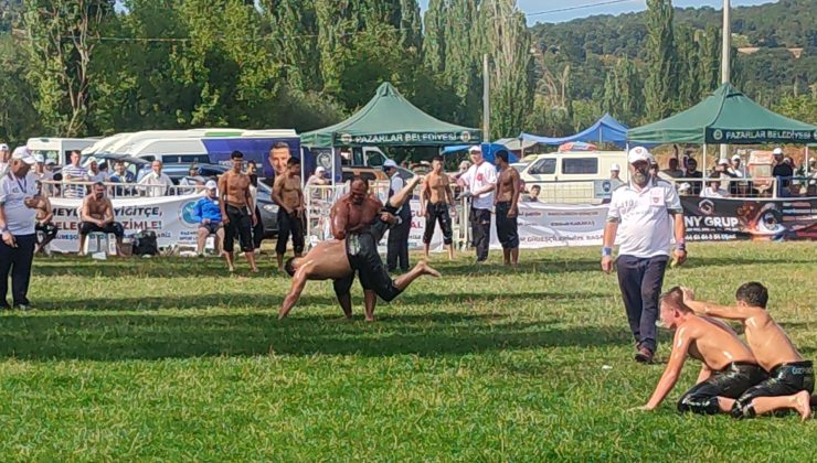 İlk kez düzenlenen Pazarlar Yağlı Güreşleri nefes kesti