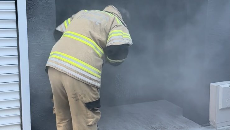 Kaynak makinesi yangın çıkardı, itfaiye söndürdü