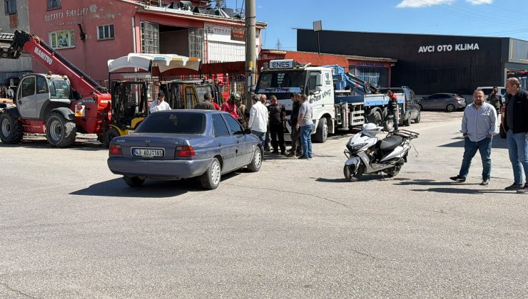 OTOMOBİL İLE MOTOKURYE ÇARPIŞTI: 1 YARALI