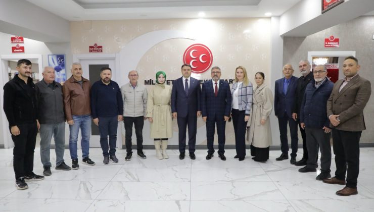 Vali Işın MHP Kütahya İl Başkanı Türker’i ziyaret etti
