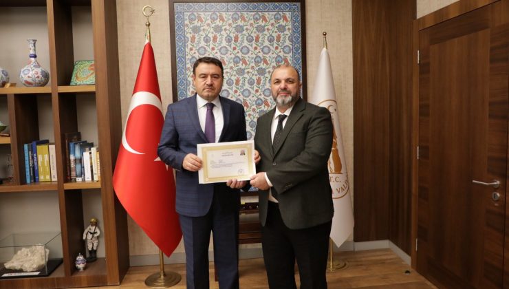Vali Işın, Halep’e ataşe olarak atanan Müftü Açık’ı kabul etti