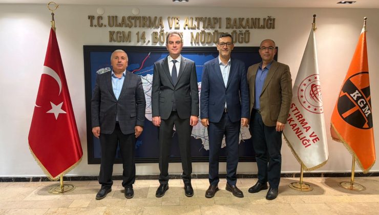 Başkan Derin, Karayolları Bölge Müdürü Güneş’i ziyaret etti