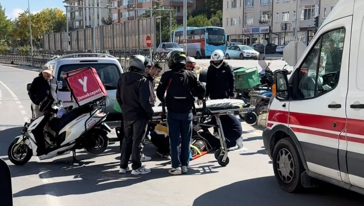 Motosiklet otomobile arkadan çarptı: 1 yaralı