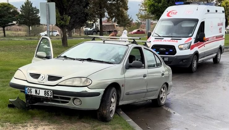 Yağış nedeniyle kayganlaşan yolda kaza: 1 yaralı