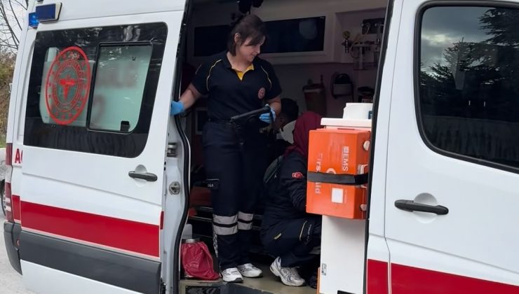 Motosikletten düşen sürücü yaralandı